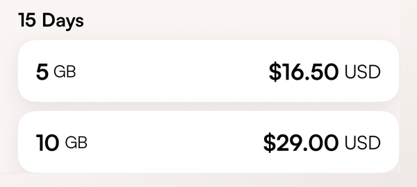Airalo eSIM app screenshot