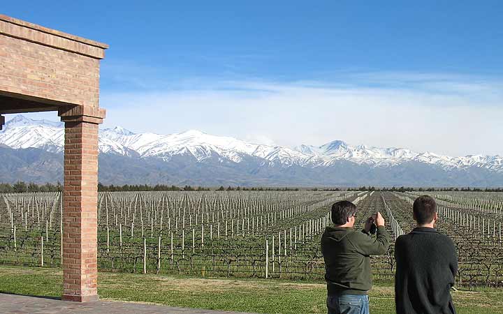 Uco Valley with Andes mountains